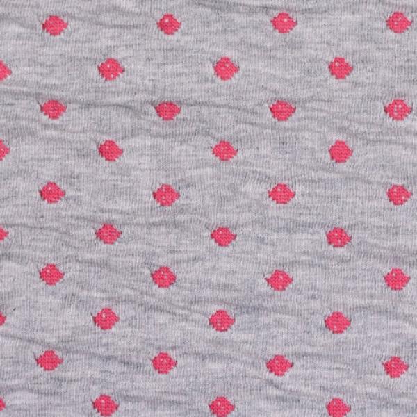 Baumwoll Jersey Crash-Knitteroptik in Pink/Hellgrau meliert